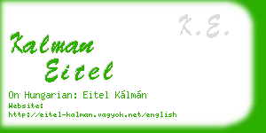 kalman eitel business card